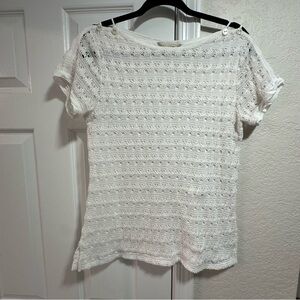 Banana Republic White Lace Blouse